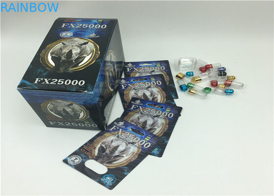 أسود مامبا 3D تأثير بطاقة نفطة التعبئة والتغليف كبسولة الجنس حبوب التصميم حسب الطلب