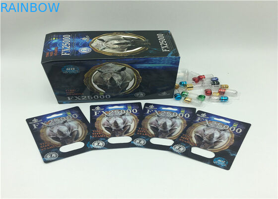 شعار مخصص 3D تأثير حزمة نفطة التغليف الرجال تعزيز بطاقة زجاجة للحصول على سوبر الطب