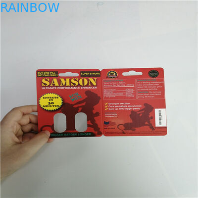 أنثى محسن حبوب منع الحمل بطاقة نفطة التعبئة والتغليف مامبا Burro 30000 لزجاجة كبسولة الذهب