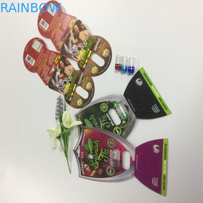 العلامة التجارية الكركدن 69 كبسولة حبوب منع الحمل بطاقة نفطة البلاستيك حبوب منع الحمل الجنس 3d التعبئة حسب الطلب