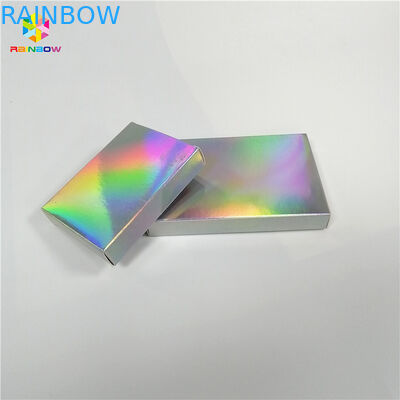 تخصيص المطبوعة بريق ورقة مربع التغليف التجميل المجسم ليزر للهدايا