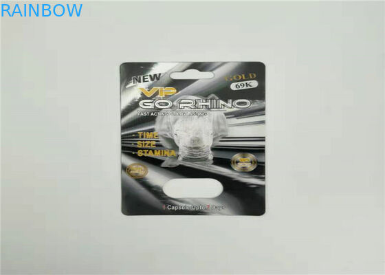 ذكر الأداء الجنسي تعزيز حبوب منع الحمل بطاقة نفطة التعبئة والتغليف الكركدن 99 50K 150K 3D تأثير بطاقة