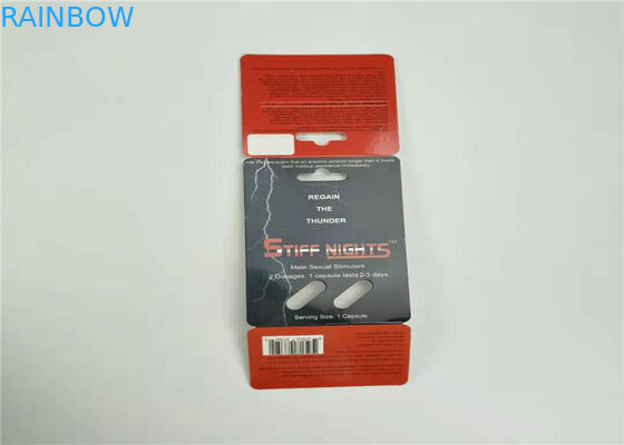 حبة دواء كبسولة نفطة بطاقة التعبئة والتغليف الكركدن 69 بطاقة مع غطاء زجاجة بلاستيكية