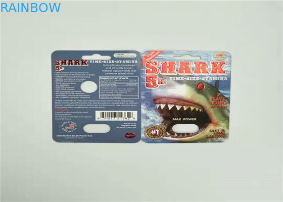 صديقة للبيئة بطاقة نفطة التعبئة والتغليف الكركدن 7 ورقة بطاقة عرض مربع لكبسولة محسن الذكور