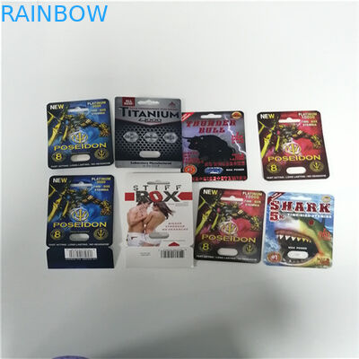 7K النمر الأبيض التعبئة والتغليف نفطة بطاقات 3D صندوق قاسية للذكور تعزيز حبوب منع الحمل