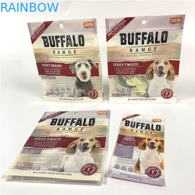 قوي ختم رائحة الحيوانات الأليفة حقيبة أغذية للأشعة فوق البنفسجية شعار المطبوعة مع فتح سهل الشقوق المسيل للدموع