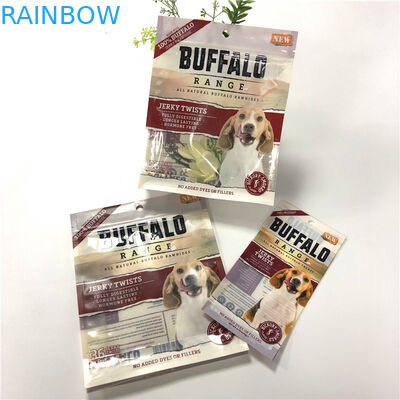 قوي ختم رائحة الحيوانات الأليفة حقيبة أغذية للأشعة فوق البنفسجية شعار المطبوعة مع فتح سهل الشقوق المسيل للدموع