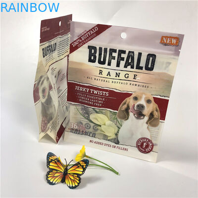 قوي ختم رائحة الحيوانات الأليفة حقيبة أغذية للأشعة فوق البنفسجية شعار المطبوعة مع فتح سهل الشقوق المسيل للدموع