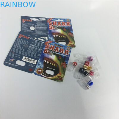 الكركدن ذكر تعزيز حبوب منع الحمل كبسولات صناديق التعبئة والتغليف نفطة بطاقات ورقة سمك القرش