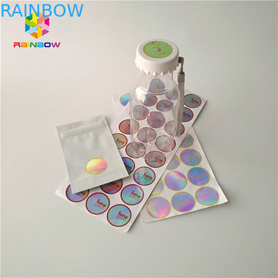 زجاجة / جرة يتقلص تسميات الأكمام جولة ثلاثية الأبعاد المجسم ليزر ملصق