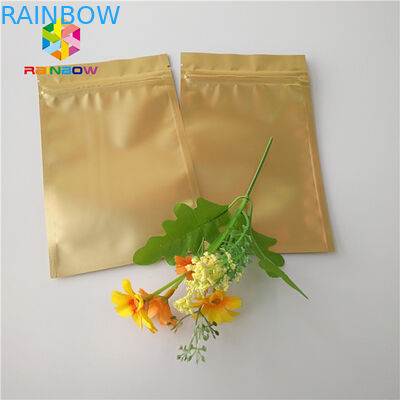 ماتي لامع زيبلوك أكياس بلاستيكية التعبئة والتغليف كيس معدني رقائق الذهب ل Cbd قرطوم