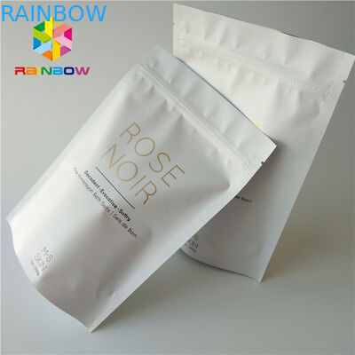 البلاستيك الأبيض الوقوف فرك الجسم حقيبة مستحضرات التجميل التعبئة والتغليف للملح البحر الاستحمام العناية بالبشرة