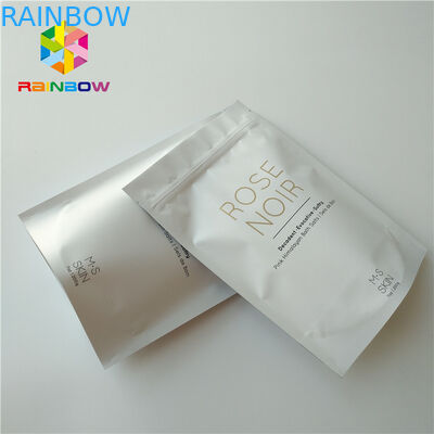 البلاستيك الأبيض الوقوف فرك الجسم حقيبة مستحضرات التجميل التعبئة والتغليف للملح البحر الاستحمام العناية بالبشرة