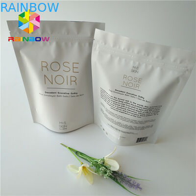 Ziplock المطبوعة احباط الوقوف مستحضرات التجميل كيس التغليف جوز الهند / القهوة فرك الجسم