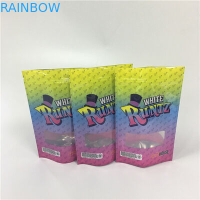 CYMK اللون مخصص مطبوعة Ziplock أكياس الأعشاب Runtz لكمة لحزم Runtz مايلر