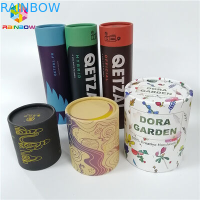 كرافت ورقة مربع التعبئة والتغليف شعار جولة الشكل مخصص مطبوعة للهدايا / مستحضرات التجميل / الغذاء