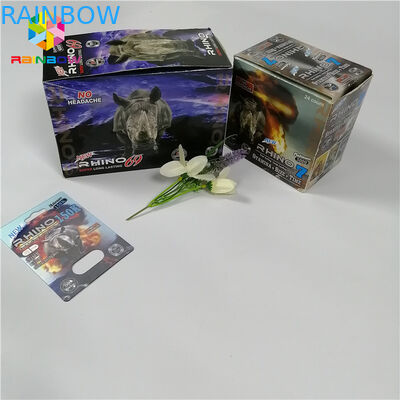 الذكور تعزيز حبوب منع الحمل الجنس بطاقة نفطة التغليف الكركدن 69 كبسولة البلاستيك 3d مربع بطاقة