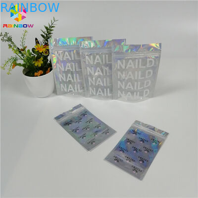 الوقوف حسب الطلب حقيبة منظم ماكياج جانب واحد التغليف المجسم ليزر واضحة