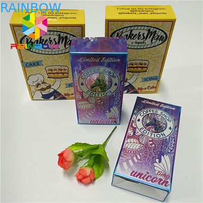 مستطيل قابلة للطي الهولوغرام ورقة التغليف مربع لمستحضرات التجميل رمش فرشاة قناع الوجه