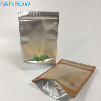 مغلفة رقائق الألومنيوم قفل الرمز البريدي حقيبة الوقوف الحقيبة الشفافة الجانب الرطوبة دليل على