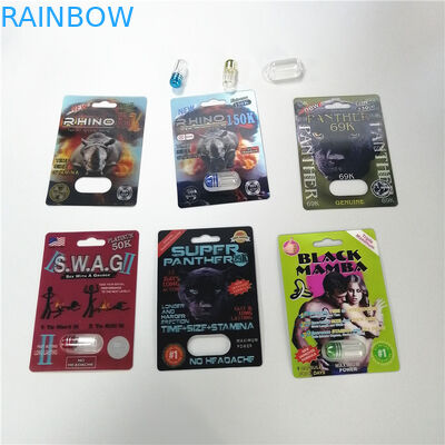 أحمر الكركدن 69 القضيب توسيع كبسولات جرة رصاصة حبوب الجنس الطب حزمة من البلاستيك