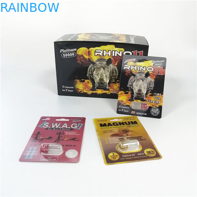 أحمر الكركدن 69 القضيب توسيع كبسولات جرة رصاصة حبوب الجنس الطب حزمة من البلاستيك