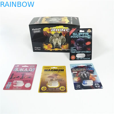 أحمر الكركدن 69 القضيب توسيع كبسولات جرة رصاصة حبوب الجنس الطب حزمة من البلاستيك