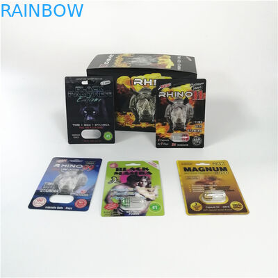 الشعار حسب الطلب حبوب الجنس نفطة التغليف الكركدن الأسود النمر ذكر تعزيز حزم كبسولة