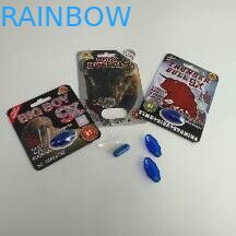 كبيرة الصبي 9X ورقة بطاقة نفطة التغليف الجنس حبة كبسولة مع ملصقات شفافة بثور زجاجات