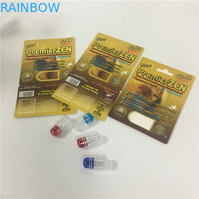 بطاقات نفطة قابلة لإعادة التدوير ورقة أصعب الأوقات ذكر تعزيز حبوب منع الحمل الجنسي كبسولة مربع