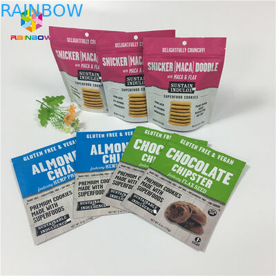 أكياس التعبئة والتغليف للأغذية الخفيفة القابلة لإعادة الاستخدام البروتين / مسحوق الحليب التصفيح الألومنيوم احباط الرمز البريدي قفل