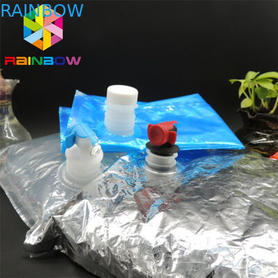 10L BiB الألومنيوم احباط النبيذ الوقوف الحقيبة صنبور / صمام حقيبة التخزين FDA مصدق