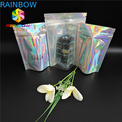 مايلر الهولوغرام زيبر أكياس الورق مخصصة لمنتجات مستحضرات التجميل رمش الغراء