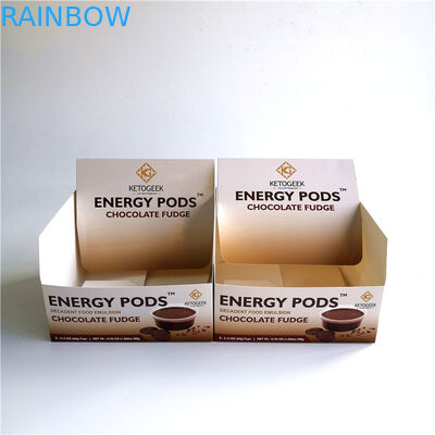 صديقة للبيئة كرافت صندوق من الورق المقوى ، مربع عرض العداد قابلة للطي للشوكولاته