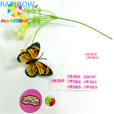 ماء ذاتية اللصق ملصقا 3D الايبوكسي القبة شعار معدني مخصص الطباعة