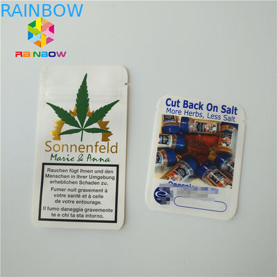 أكياس ورق الكرافت الأعشاب احباط الحقيبة التغليف Ziplock رقائق الألومنيوم لمسحوق 1/4 غرام