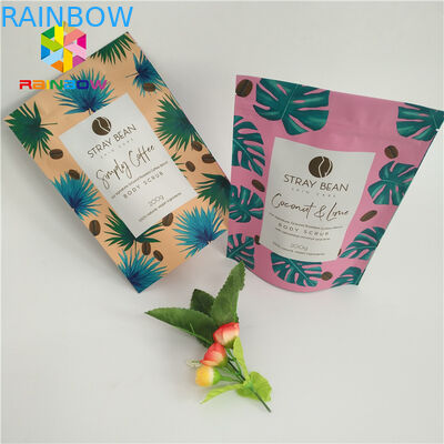 أكياس تغليف فرك القهوة ، كيس تعبئة ملح استحمام للجسم من رقائق الألومنيوم