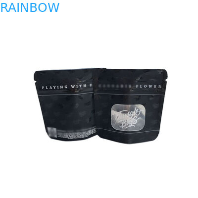 ماتي الأسود الحقائب البلاستيكية السطحية التعبئة والتغليف بقعة الأشعة فوق البنفسجية شفاف النافذة الأمامية