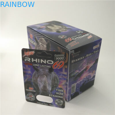عرف RHINO 96 حبوب منع الحمل حزمة نفطة التغليف 3D عدسي بطاقة صديقة للبيئة