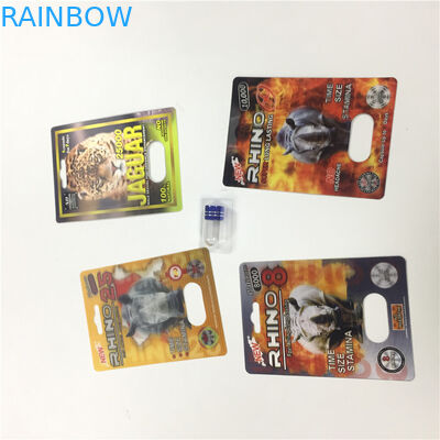 نفطة كبسولة حاوية الأداء الجنسي حبوب منع الحمل حزمة بطاقات تخصيص الطباعة