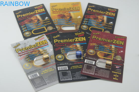 ماء نفطة التغليف البلاستيكية الكركدن 7 5000 ذكر تعزيز حبوب منع الحمل الجنسي