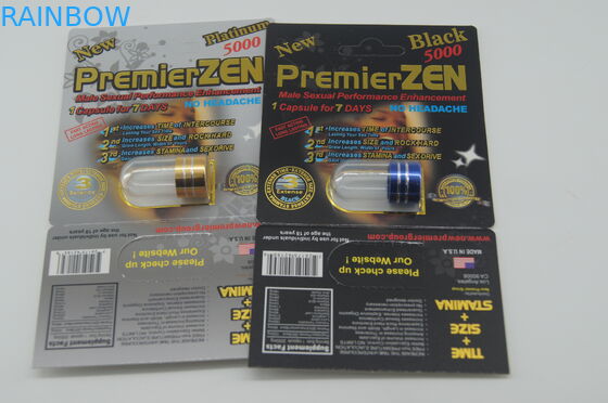 ماء نفطة التغليف البلاستيكية الكركدن 7 5000 ذكر تعزيز حبوب منع الحمل الجنسي