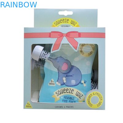 حيواني الشكل السائل صنبور الحقيبة التعبئة والتغليف قابلة لإعادة الاستخدام Ziplock مزدوجة