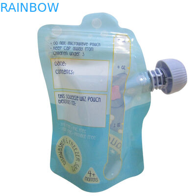 حيواني الشكل السائل صنبور الحقيبة التعبئة والتغليف قابلة لإعادة الاستخدام Ziplock مزدوجة