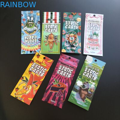 Vape خرطوشة Cbd النفط الحقائب البلاستيكية التعبئة والتغليف الغريبة عربات زيبلوك مايلر حقيبة 0.5ml 1ml