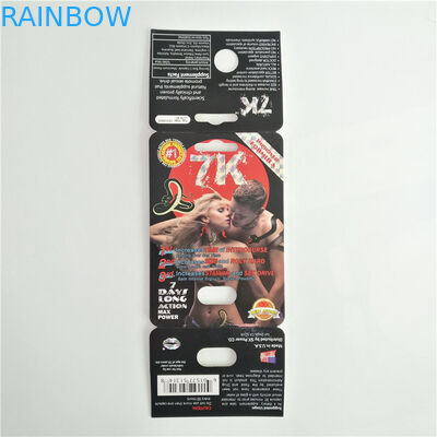 7K النمر حبوب منع الحمل الجنسي تغليف أنثى تعزيز شعار مخصص بطاقة مع صندوق العرض