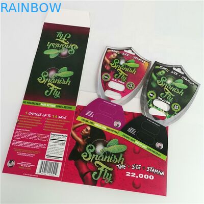 حبوب منع الحمل تعزيز الذكور نفطة حزمة بطاقة التعبئة والتغليف ورقة لكبسولات حبوب منع الحمل الجنس D2