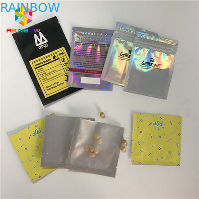 رائحة واقية من الحرارة مختومة مستحضرات التجميل حبوب منع الحمل التعبئة والتغليف البسيطة 3x5 بوصة مع عودة واضحة