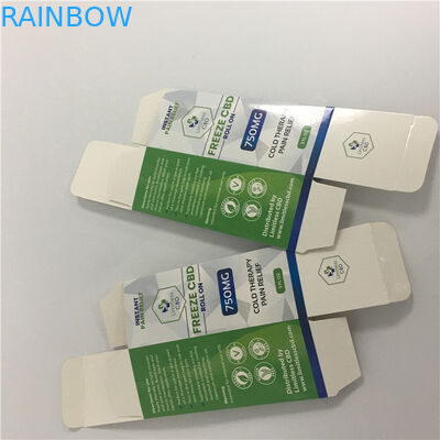 عرف CMYK مطبوعة شعار أبيض صندوق ورق مقوى CBD VAP التعبئة والتغليف