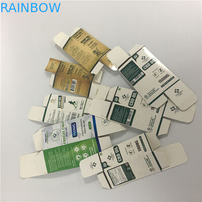 مخصص مطبوعة مربع صغير 10ML 30ML زجاجة زيت أساسي CBD زيت قطارة زجاجة مربع التعبئة والتغليف ورقة